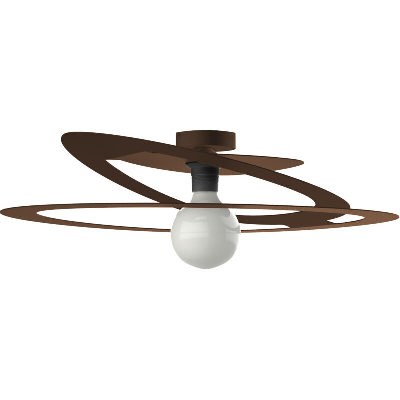 foto del prodotto lumicom dilate plafoniera, 1x e27, max 42w, metallo, corten, d.40cm