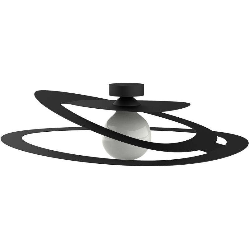 foto del prodotto lumicom dilate plafoniera, 1x e27, max 42w, metallo, nero opaco, d.40cm
