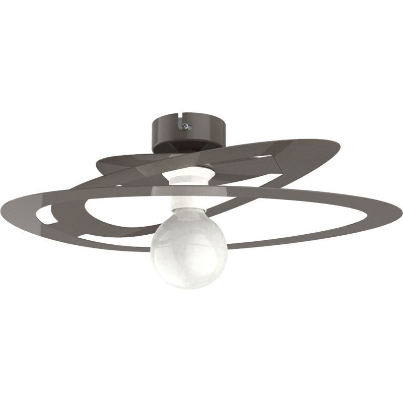 foto del prodotto lumicom dilate plafoniera, 1x e27, max 42w, metallo, tortora lucido, d.40cm