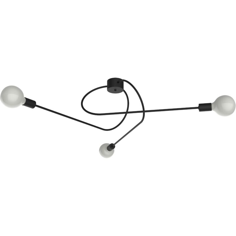 foto del prodotto lumicom elica plafoniera, 3x e27, max 42w, metallo, nero opaco, d.80cm