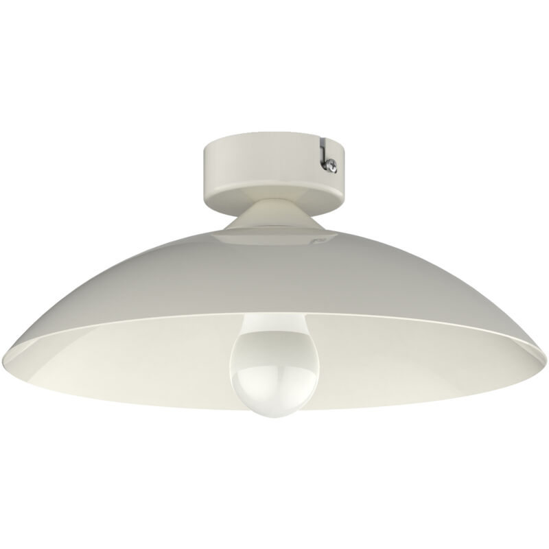 foto del prodotto lumicom flash plafoniera, 1x e27, max 42w, metallo, bianco lucido, d.30cm
