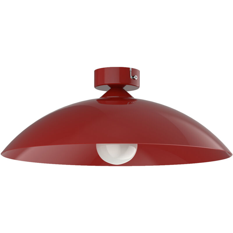 foto del prodotto lumicom flash plafoniera, 1x e27, max 42w, metallo, bianco lucido, d.40cm