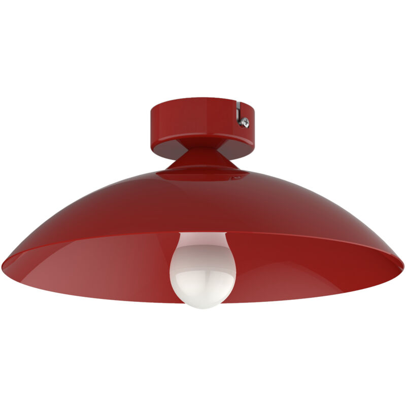 immagine 0 del prodotto lumicom flash plafoniera, 1x e27, max 42w, metallo, rosso lucido, d.30cm