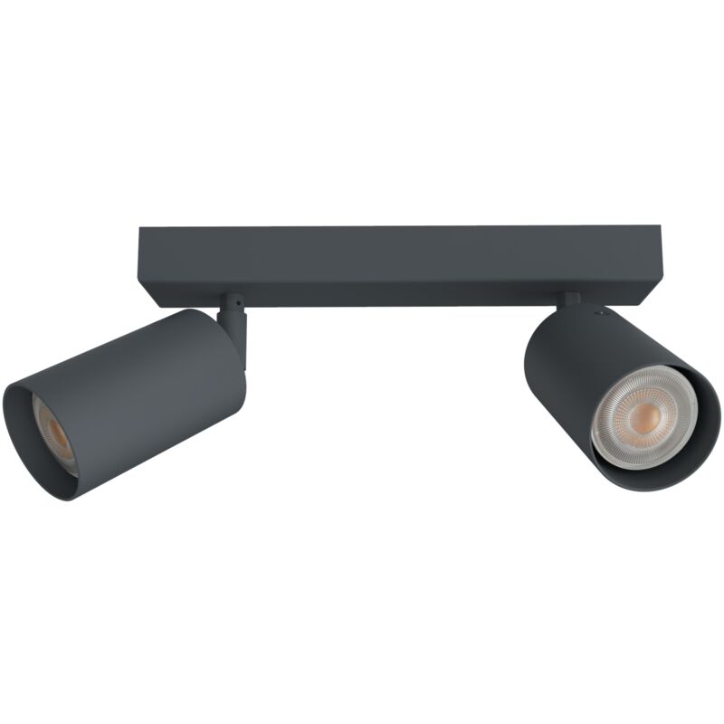 immagine 0 del prodotto lumicom form m plafoniera, 2x gu10, max 33w, metallo, antracite, l.30cm
