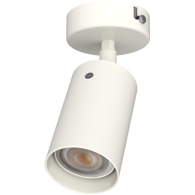foto del prodotto lumicom form s plafoniera, 1x gu10, max 33w, metallo, bianco lucido, d.6cm