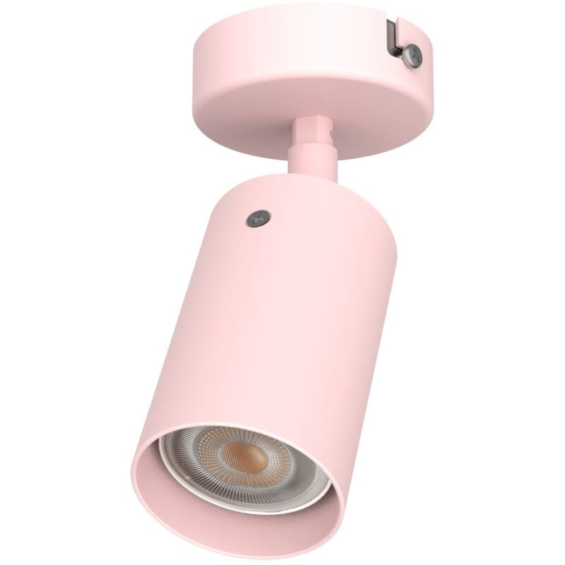 foto del prodotto lumicom form s plafoniera, 1x gu10, max 33w, metallo, rosa, d.6cm