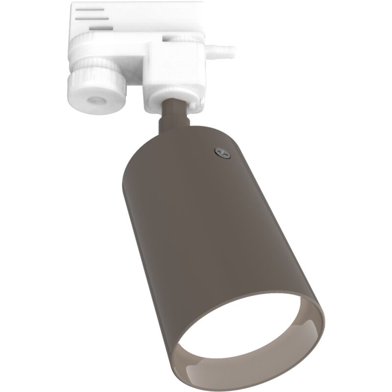 foto del prodotto lumicom form track, 1x gu10, max 33w, metallo, tortora lucido, d.6cm