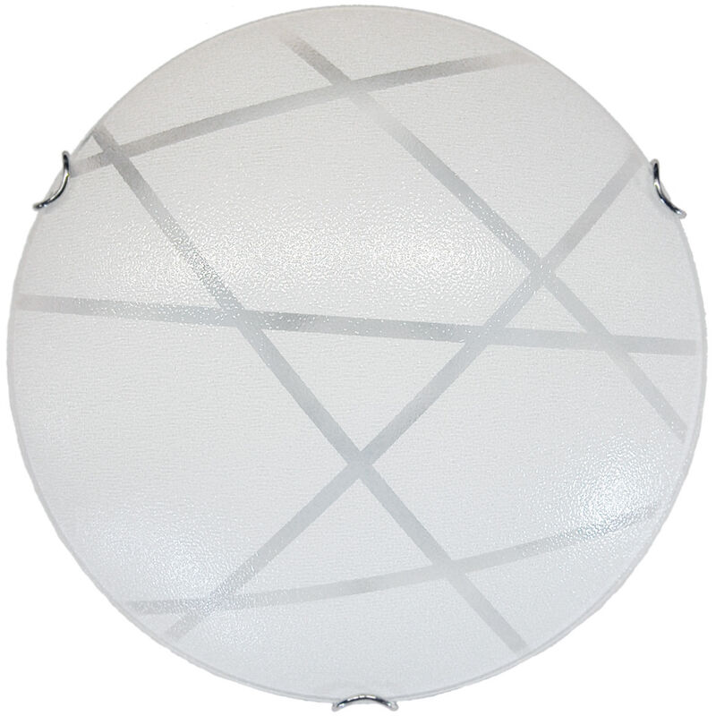 foto del prodotto lumicom itaca plafoniera, led integrato, 18w, 4000k, vetro serigrafato, d.40cm