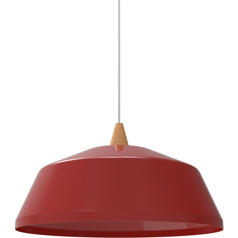 foto del prodotto lumicom kon sospensione, 1x e27, max 42w, metallo, rosso lucido, d.50cm