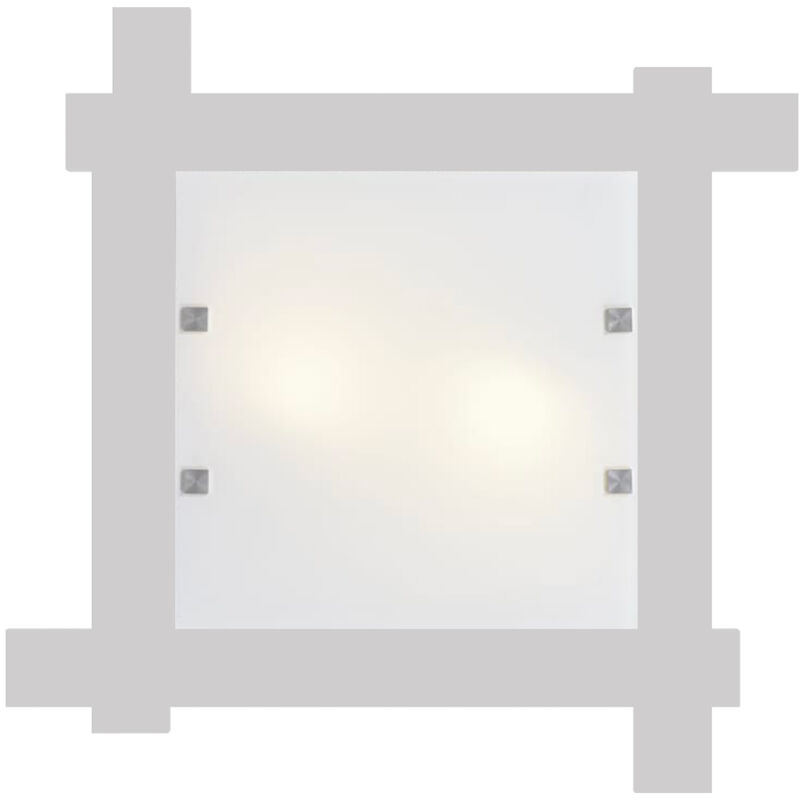 foto del prodotto lumicom leone plafoneira, 4x e27, max 42w, metallo vetro, bianco opaco, 50x50cm