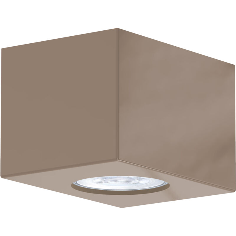 foto del prodotto lumicom manhattan s plafoniera, 1x gu10, max 33w, metallo, grigio tortora, 10x10cm