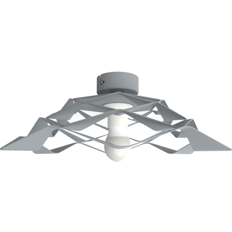 foto del prodotto lumicom migra plafoniera, 1x e27, max 42w, metallo, grigio, d.40cm