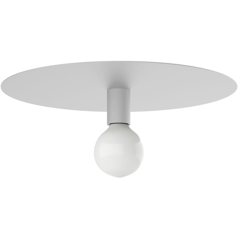 foto del prodotto lumicom nina plafoniera, 1x e27, max 42w, metallo, bianco opaco, d.40cm