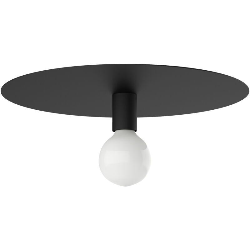 foto del prodotto lumicom nina plafoniera, 1x e27, max 42w, metallo, nero opaco, d.40cm