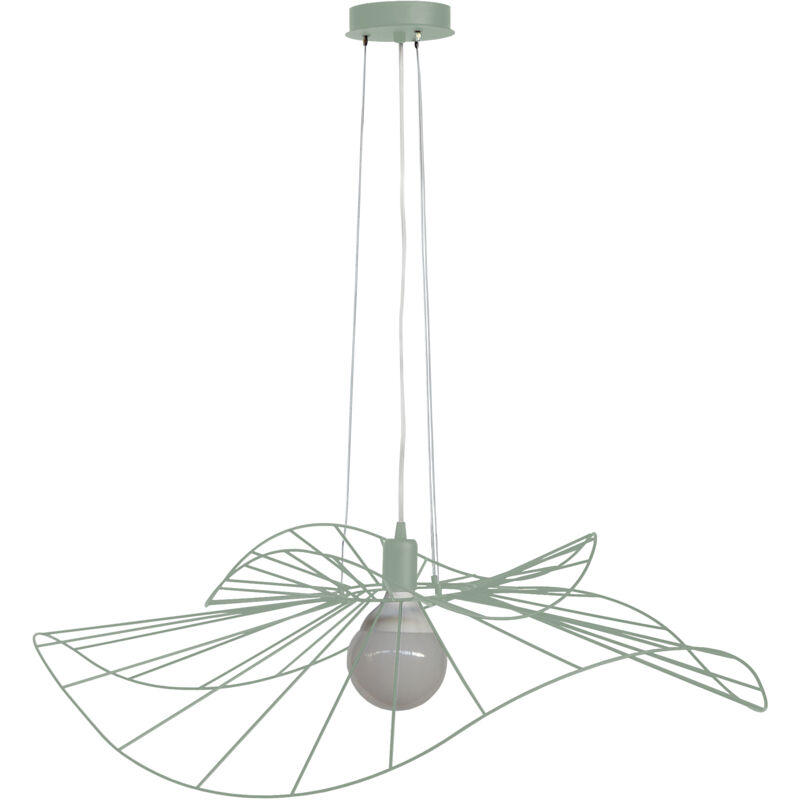 foto del prodotto lumicom ninfea sospensione, 1x e27, max 42w, metallo, verde iceberg, d.90cm