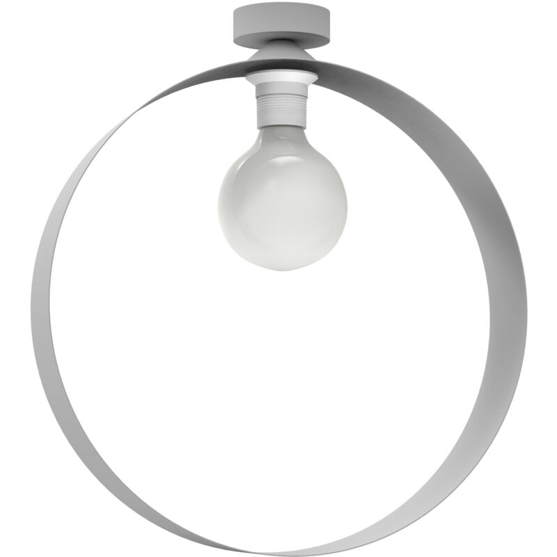 foto del prodotto lumicom nucleo mono plafoniera, 1x e27, max 42w, metallo, grigio, d.40cm