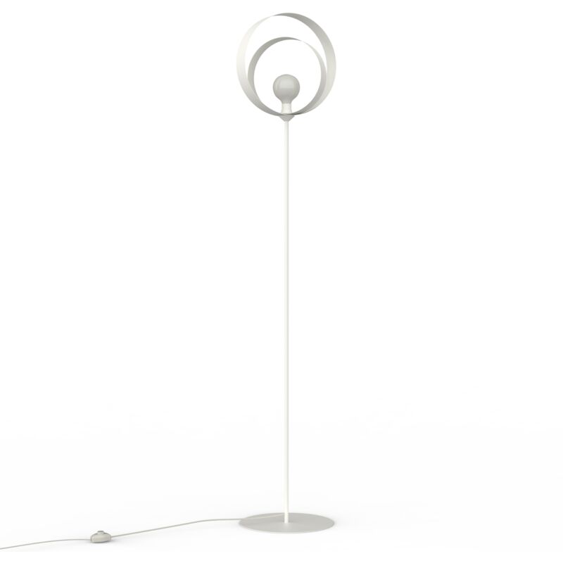 foto del prodotto lumicom nucleo piantana, 1x e27, max 42w, metallo, bianco opaco, d.40cm h.170cm