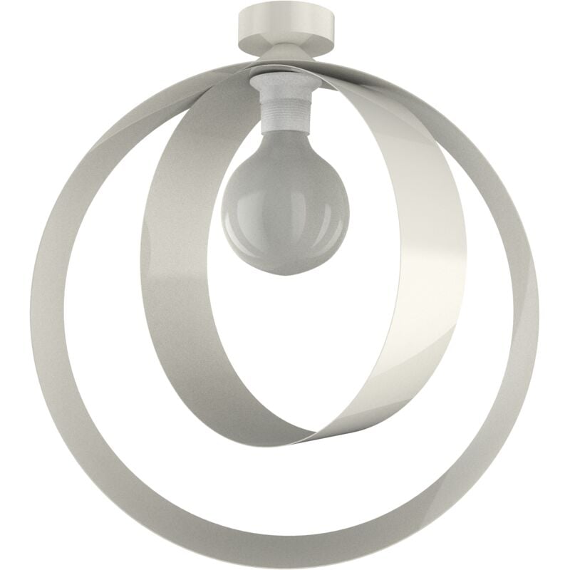 foto del prodotto lumicom nucleo plafoniera, 1x e27, max 42w, metallo, bianco lucido, d.40cm