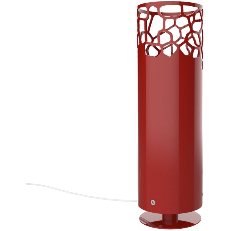 foto del prodotto lumicom organic lampada da terra, 1x e27, max 42w, metallo, rosso lucido, h.30cm