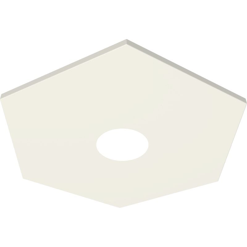 foto del prodotto lumicom river hex plafoniera, 1x gx53, max 8w, metallo, bianco lucido, 25x25cm