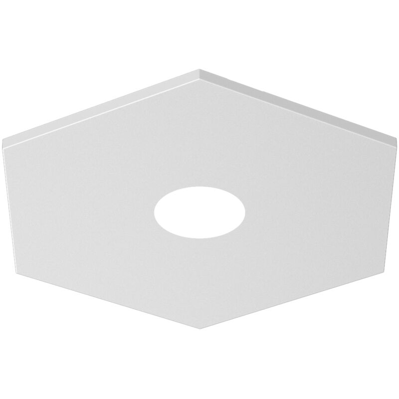 foto del prodotto lumicom river hex plafoniera, 1x gx53, max 8w, metallo, bianco opaco, 25x25cm