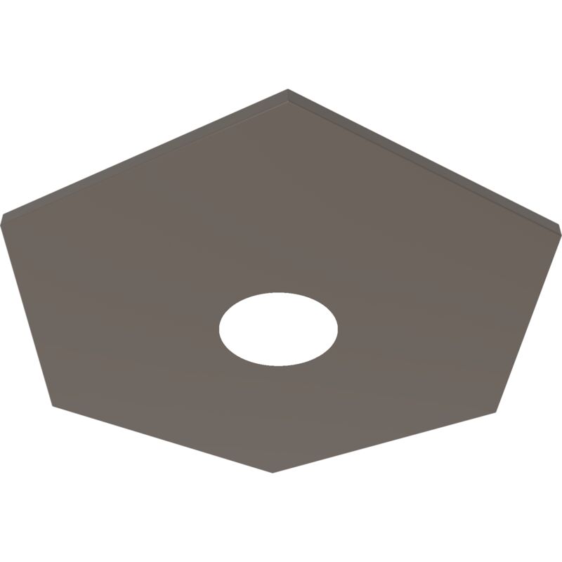 foto del prodotto lumicom river hex plafoniera, 1x gx53, max 8w, metallo, grigio tortora, 25x25cm