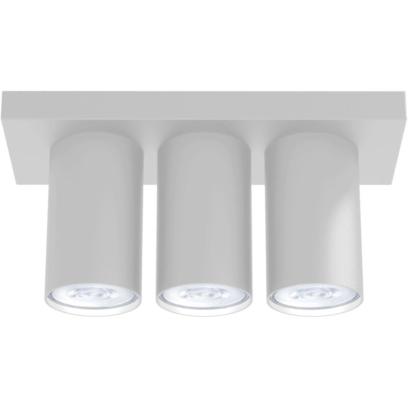 foto del prodotto lumicom rond plafoniera, 3x gu10, max 33w, metallo, bianco opaco, d.6cm x l25cm
