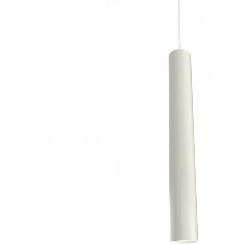 foto del prodotto lumicom rond sospensione, 1x gu10, max 33w, metallo, bianco lucido, h.40cm