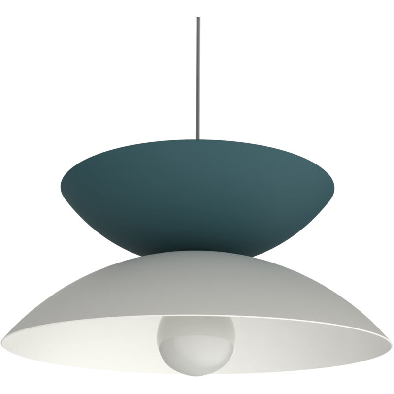 foto del prodotto lumicom sablier sospensione, 1x e27, max 42w, metallo, blu mediterraneo bianco, d40cm