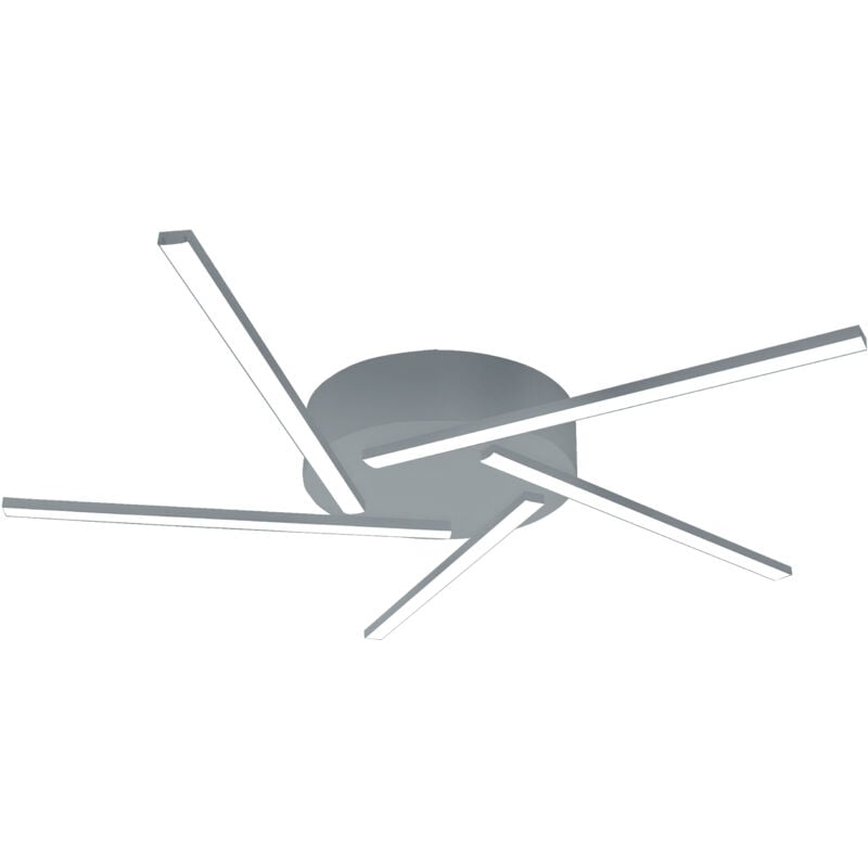 foto del prodotto lumicom spin plafoniera, strip led, 4000k, metallo, grigio, d.60cm