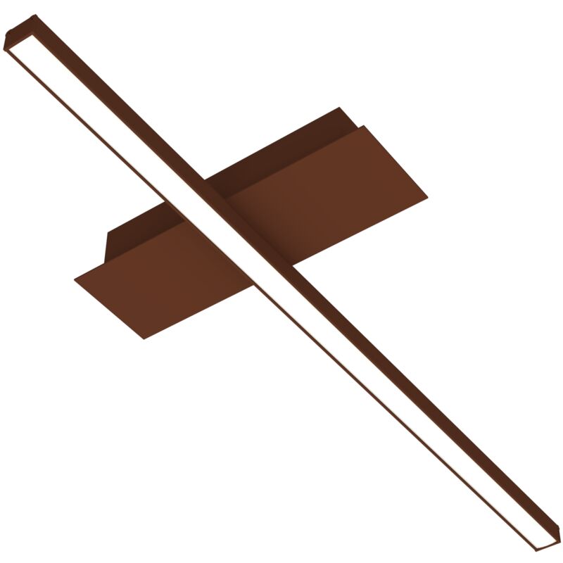 foto del prodotto lumicom splint 1x plafoniera, strip led, 17w m, 3000k, metallo, corten, l50cm