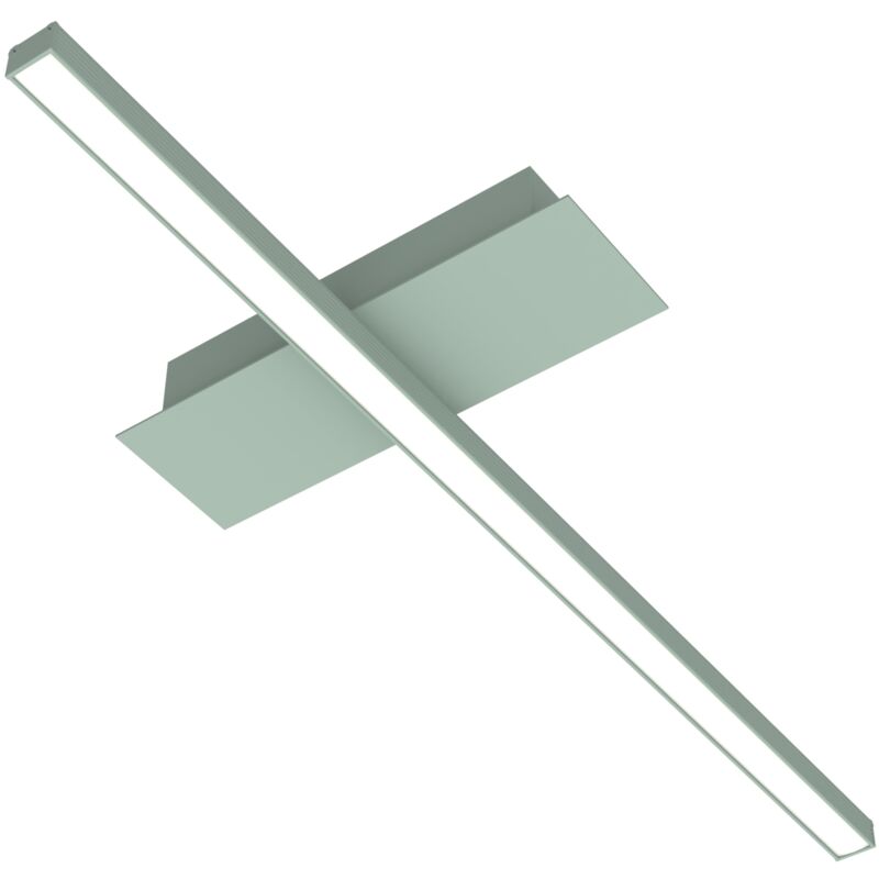 foto del prodotto lumicom - splint 1x plafoniera, strip led, 17w m, 3000k, metallo, verde iceberg, l50cm