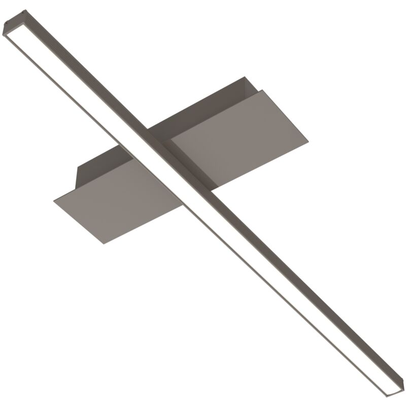 foto del prodotto lumicom - splint 1x plafoniera, strip led, 8.5w m, 3000k, metallo, tortora lucido, l50cm