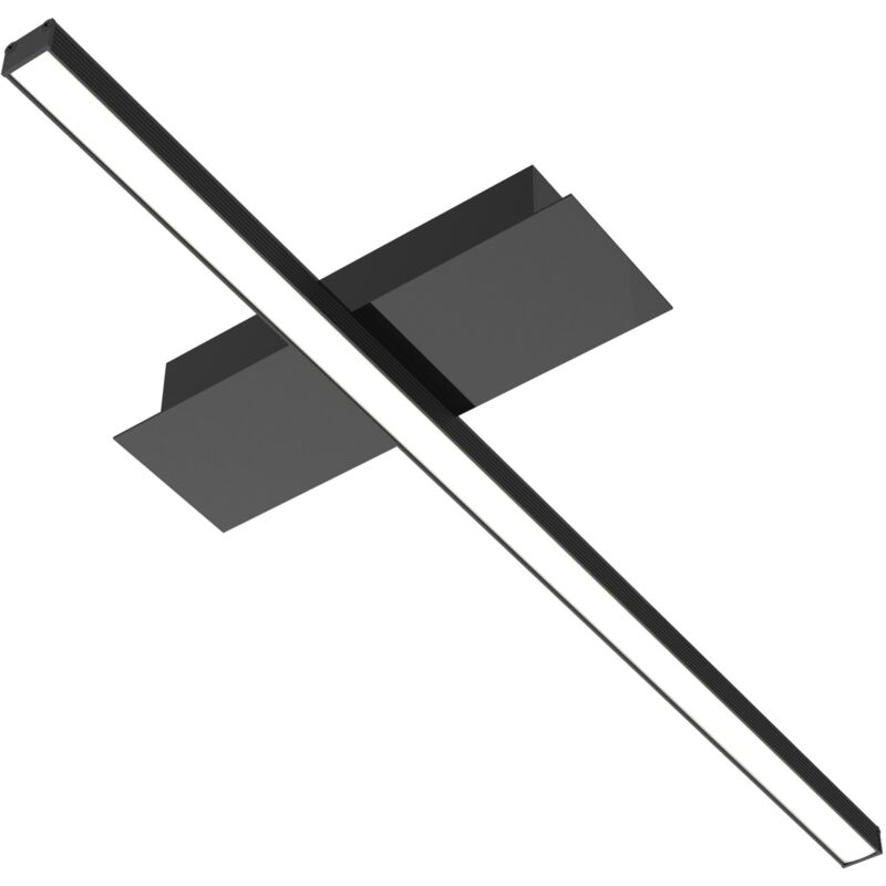 foto del prodotto lumicom - splint 1x plafoniera, strip led, 8.5w m, 4000k, metallo, nero lucido, l50cm