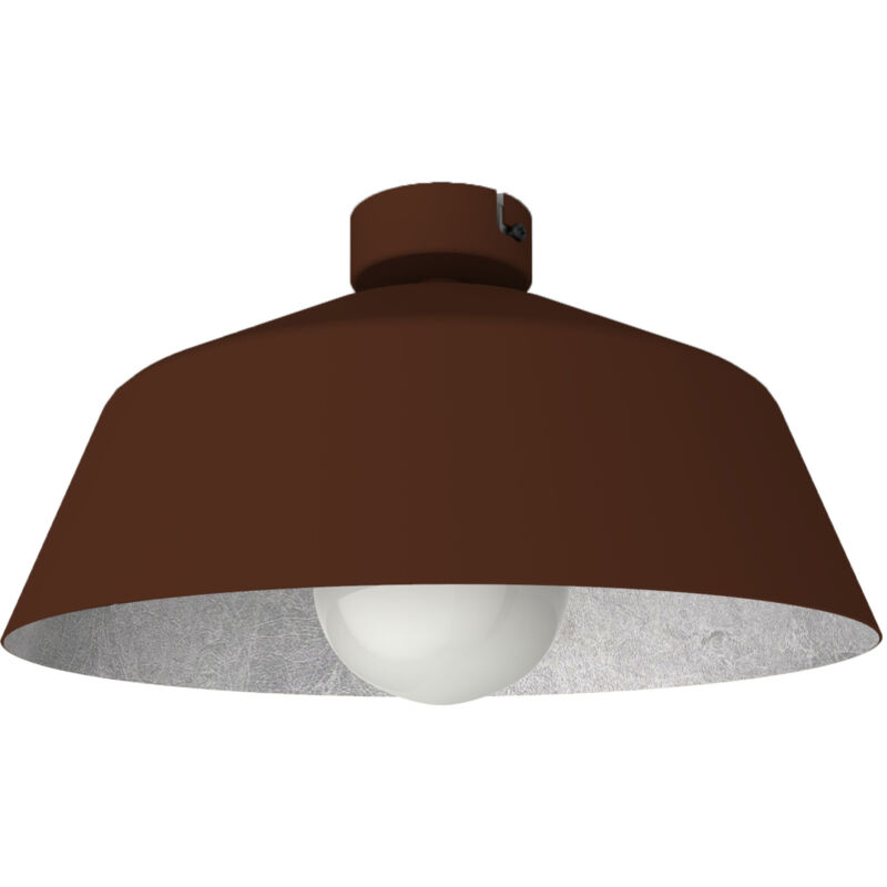 foto del prodotto lumicom tokyo plafoniera, 1xe27, max 42w, metallo, corten foglia argento, d.35cm