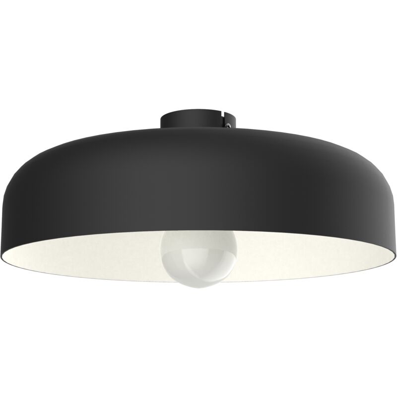 foto del prodotto lumicom tuzzi plafoniera, 1xe27, max 42w, metallo, nero opaco bianco, d.40cm