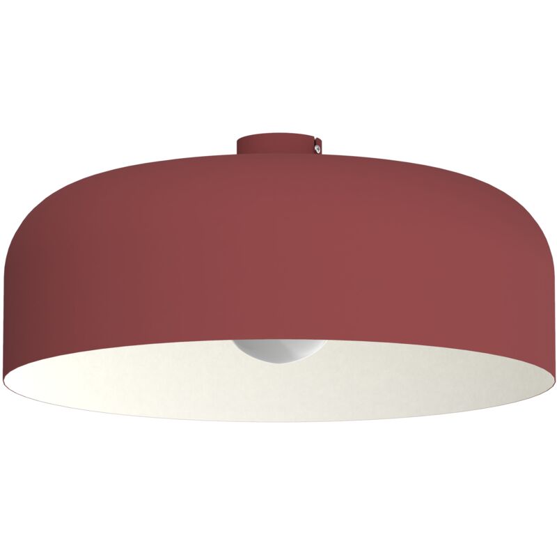 foto del prodotto lumicom tuzzi plafoniera, 1xe27, max 42w, metallo, rosso cowhide bianco, d.50cm