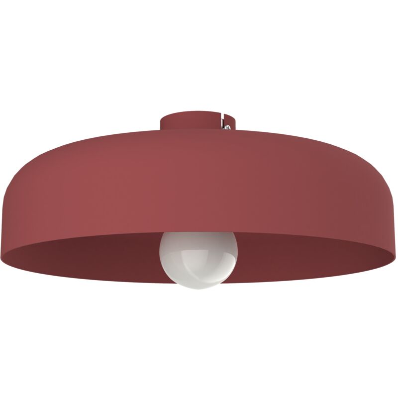 foto del prodotto lumicom tuzzi plafoniera, 1xe27, max 42w, metallo, rosso cowhide, d.40cm