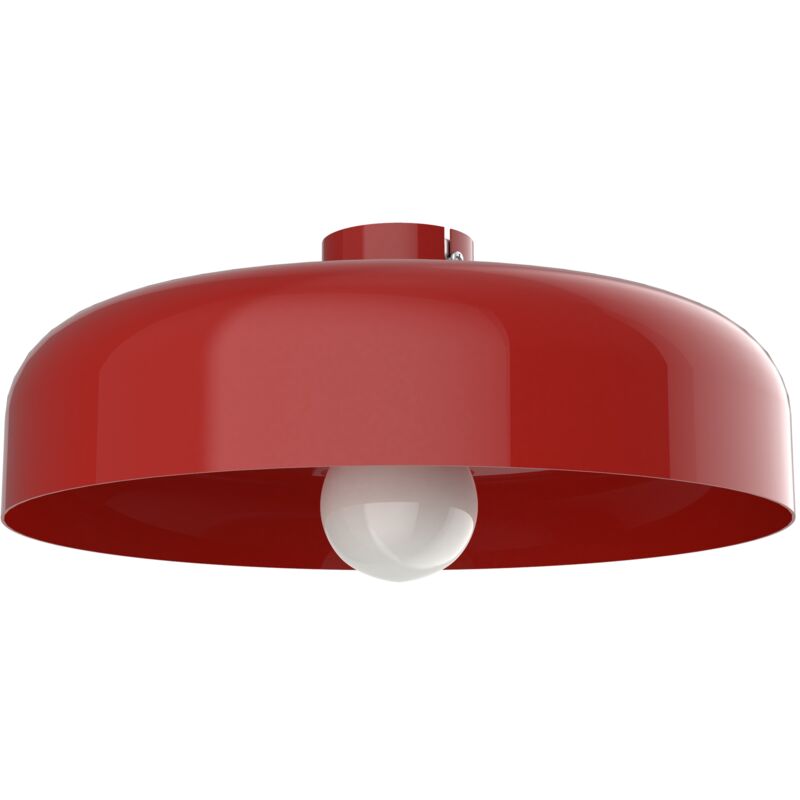 foto del prodotto lumicom tuzzi plafoniera, 1xe27, max 42w, metallo, rosso lucido, d.40cm