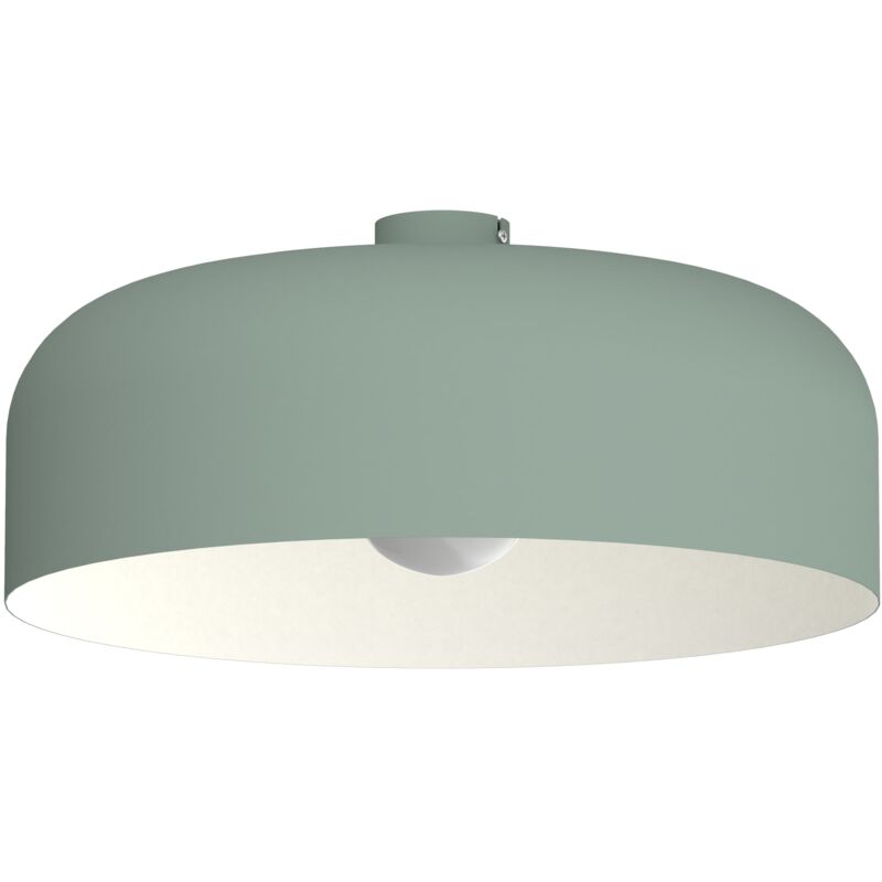 foto del prodotto lumicom tuzzi plafoniera, 1xe27, max 42w, metallo, verde iceberg bianco, d.50cm