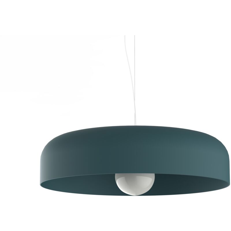 foto del prodotto lumicom tuzzi sospensione, 1xe27, max 42w, metallo, blu mediterraneo, d.50cm