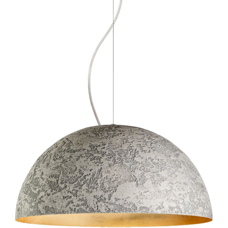 foto del prodotto lumicom venice sospensione, 1xe27, max 42w, metallo, cemento foglia oro, d.40cm