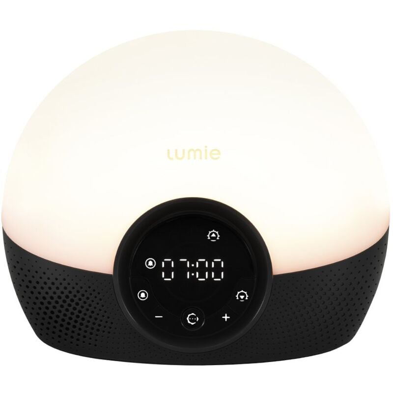 foto del prodotto lumie bodyclock glow 150 orologio sveglia con luce per risveglio con 9 suoni e funzione di tramonto, 12 w