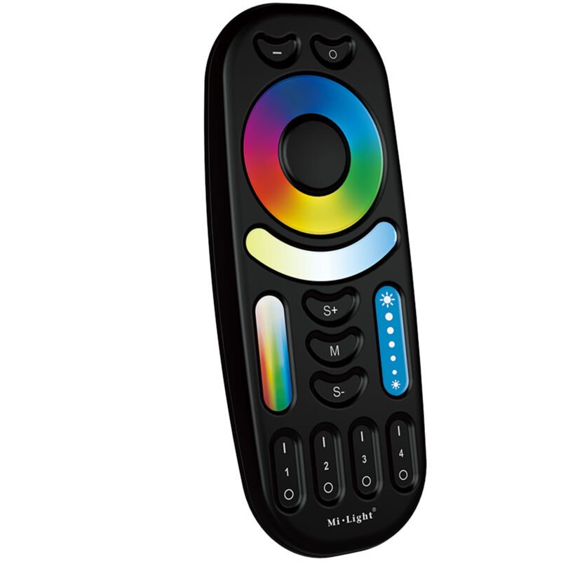 foto del prodotto lumihome telecomando led rgb cct 4 zone nero fut092b mi light