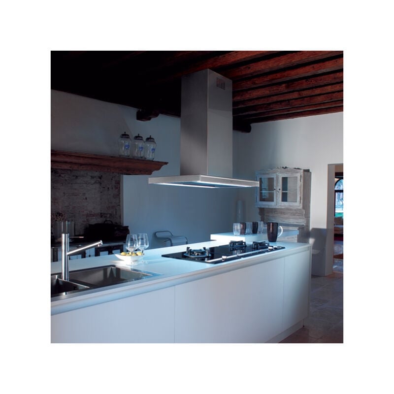 foto del prodotto lumina nrs. potenza massima di estrazione 800 m h, rumorosità velocità bassa 33 db, rumorosità velocità alta 51 db. tipo cappa aspirante