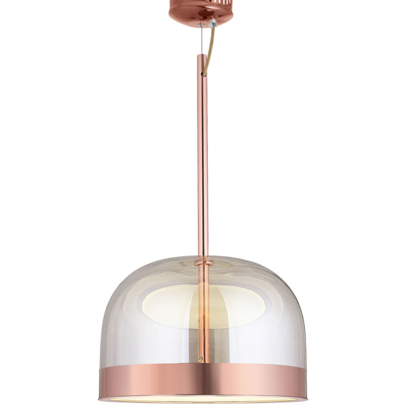 foto del prodotto lumineca lampada a sospensione raychel 36x24 cm oro rosa