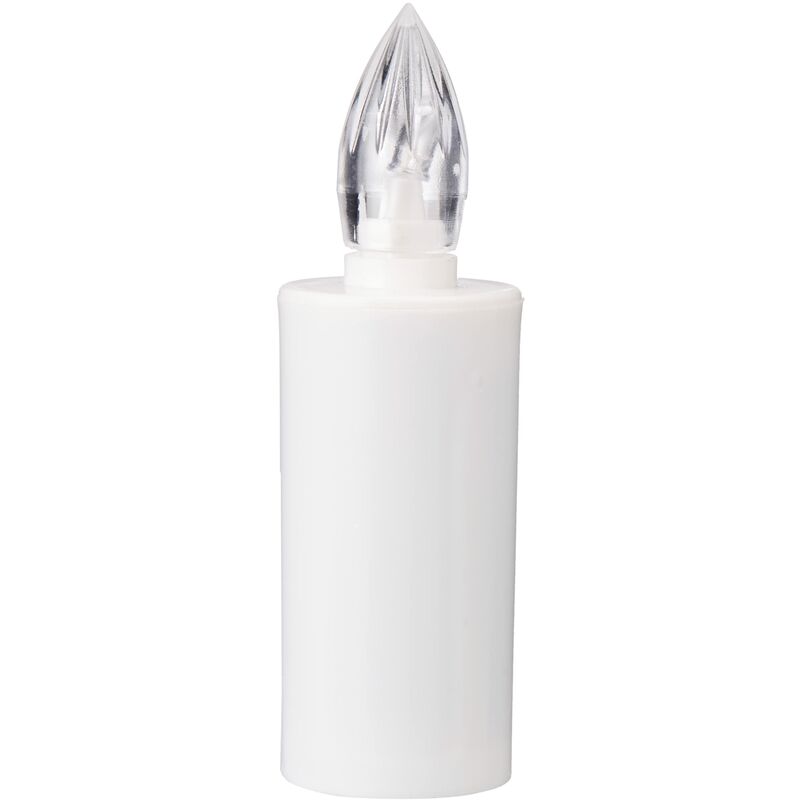 foto del prodotto lumino elettrico a led stilo pacis, durata 50 giorni, bianco con luce bianca tremolante, 10x 3 cm. la briantina