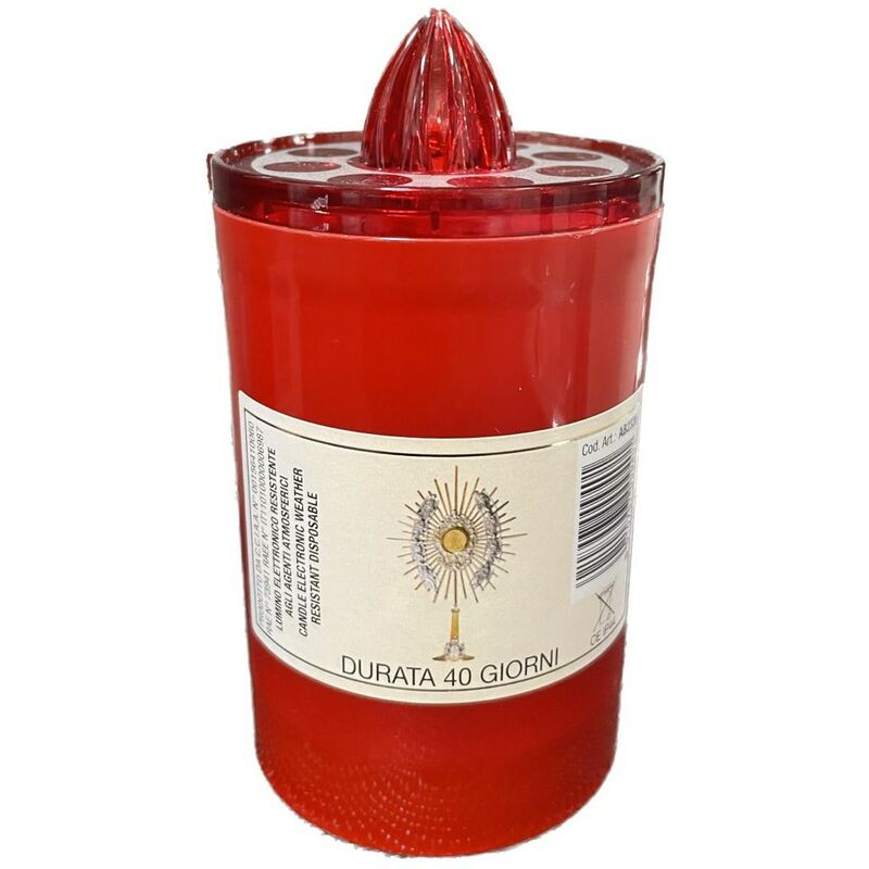 foto del prodotto lumino votivo elettronico rosso 40 gg