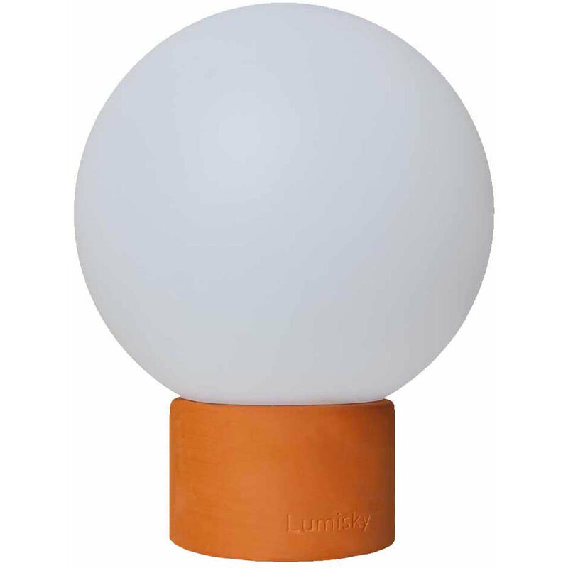 foto del prodotto lumisky lampada da tavolo led touch in terracotta h25cm terra terre cuite
