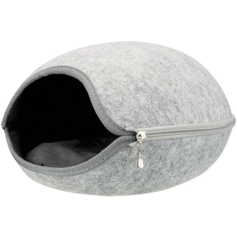 foto del prodotto luna igloo in feltro 40 24 46cm grigio chiaro